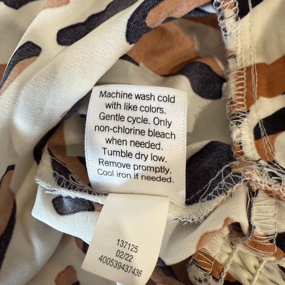 Nine West Animal Print Blouse with Tie Side - Size Small - Picture 11 of 11